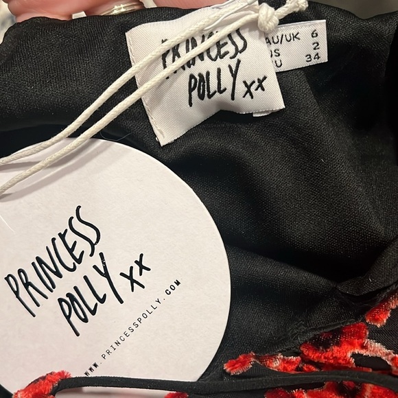 NWT Princess Polly Merlot Mini Dress size 2US - Picture 7 of 8
